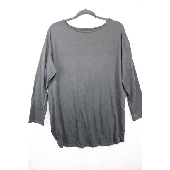 J.Jill 3/4 Sleeve Black Luxe Supima Tunic Top-Size Large-Tall - Picture 1 of 7